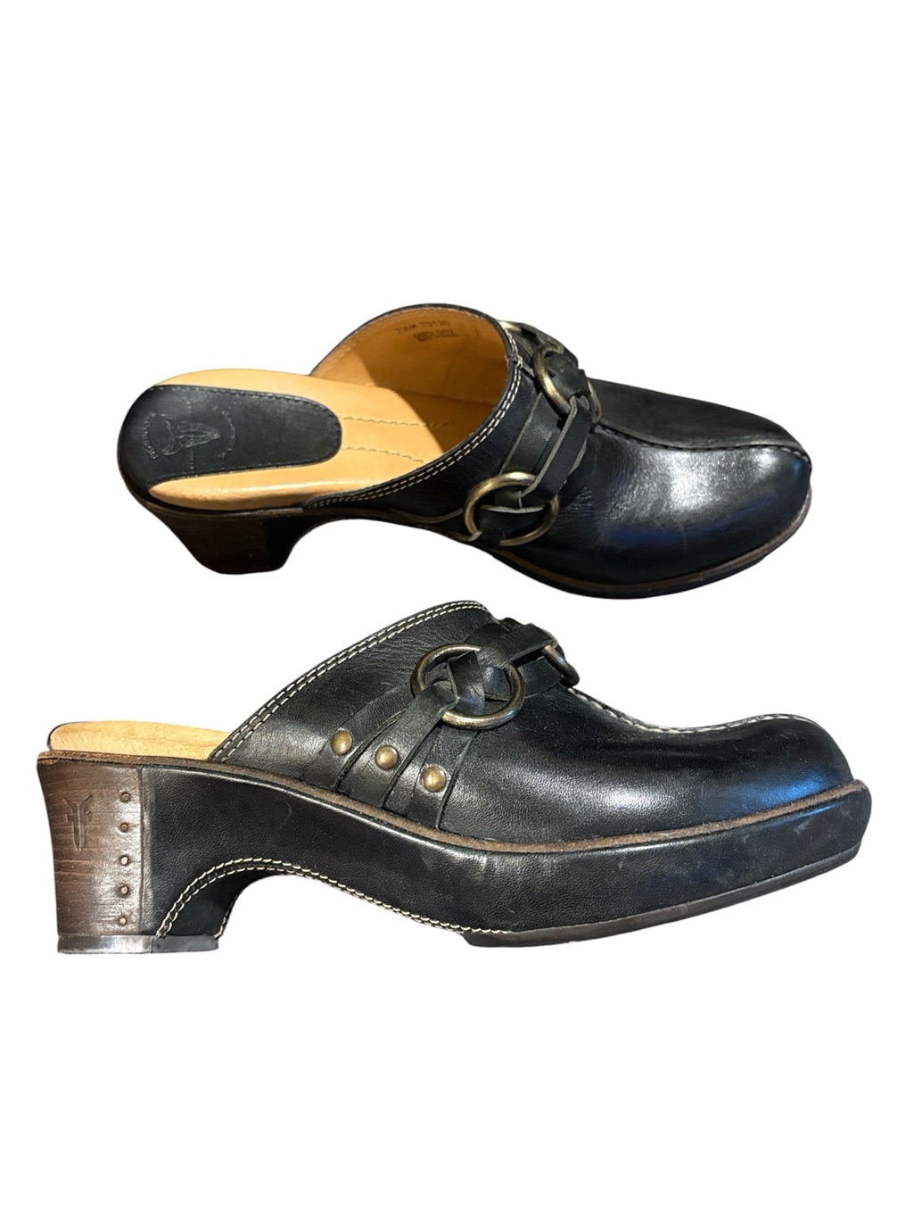 Frye Clog Mules Black Womens Shoes Size 7.5